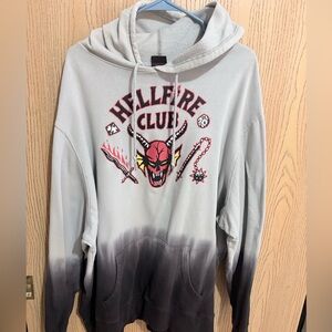 Gray and Black Hellfire Club Hoodie